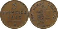 WALDECK 3 PFENNIG Georg Victor 1852-1893. -