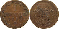 SACHSEN ALBERTINISCHE LINIE PFENNIG Kurfürst Friedrich August III. (1763-1806) -