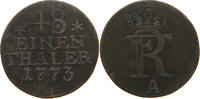 BRANDENBURG PREUSSEN 1/48 TALER Friedrich II. der Große (1740-1786) -