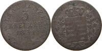 SACHSEN MEININGEN 3 KREUZER Bernhard Erich Freund 1803-1866. -