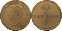 ITALY STATES NAPLES 2 TORNESI Ferdinand II. (1830-1859) -
