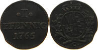 SACHSEN ALBERTINISCHE LINIE PFENNIG Friedrich August III. 1763-1806. -