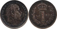 GREAT BRITAIN PENNY Edward VII., 1901 - 1910 MAUNDY -