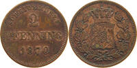 BAYERN 2 PFENNIG Ludwig II. (1864-1886) -