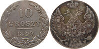 POLAND 10 GROSZY Nikolaus I. (1825-1855) -