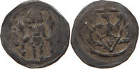 Brandenburg, Markgrafschaft PFENNIG ALBRECHT III., 1269-1300 Stehender Markgraf mit zwei Lanzen zwischen zwei Türmen -