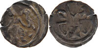 Brandenburg, Markgrafschaft DENAR Otto IV., 1266-1308. Sitzender Markgraf auf Bogen mit zwei Vögeln -