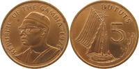 GAMBIA 5 BUTUTS 1971 VZ 8,00 EUR  zzgl. 5,99 EUR Versand