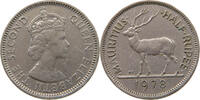MAURITIUS 1/2 RUPEE Elizabeth II. (1952-2022) -