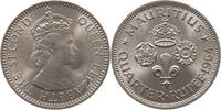 MAURITIUS 1/4 RUPEE Elizabeth II. (1952-2022) -