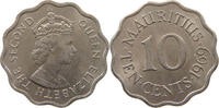 MAURITIUS 10 CENTS Elizabeth II. (1952-2022) -