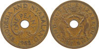 RHODESIA AND NYASALAND PENNY Elizabeth II. (1952-2022) -