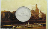 PORZELLAN MEDAILLE 175 JAHRE DAMPFSCHIFFAHRT -