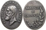 Rumanien Medaille Carol I. BARBATIE SI CREDINTA Silber oval medaille -