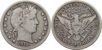 UNITED STATES OF AMERICA QUARTER 1912 BARBER SS- 40,00 EUR  zzgl. 5,99 EUR Versand