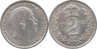 GREAT BRITAIN TWOPENCE MAUNDY Edward VII., 1901 - 1910 -
