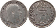 GREAT BRITAIN THREEPENCE Edward VII., 1901 - 1910 -