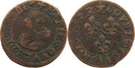 FRANCE DOMBES DOUBLE TOURNOIS Marie de Bourbon de Montpensier (1560-1582). -