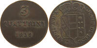 ITALY STATES TUSCANY 3 QUATTRINI Leopoldo II di Lorena (1824-1859) -