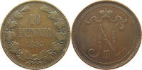 FINLAND 10 PENNIÄ Nikolaus II. (1894-1917) -