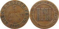 WESTFALEN KÖNIGREICH 5 CENTIMES Hieronymus Napoleon 1807-1813 -