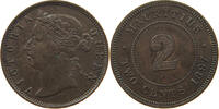 MAURITIUS 2 CENTS Victoria 1837-1901 -