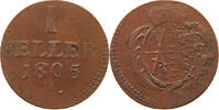 SACHSEN ALBERTINISCHE LINIE HELLER Kurfürst Friedrich August III. (1763-1806) -