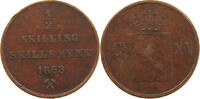NORWAY 1/2 SKILLING Karl XV. (1859-1872) -