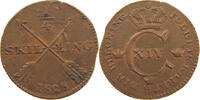 SWEDEN 1/4 SKILLING Karl XIV. Johan (1818-1844) -