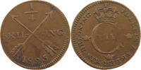 SWEDEN 1/4 SKILLING Karl XIV. Johan (1818-1844) -