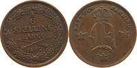 SWEDEN 1/6 SKILLING Oscar I. (1844-1859) -