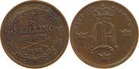 SWEDEN 1/6 SKILLING Oscar I. (1844-1859) -
