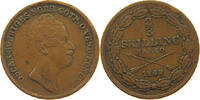 SWEDEN 2/3 SKILLING Oscar I. (1844-1859) -