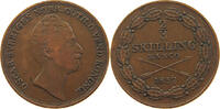 SWEDEN 2/3 SKILLING Oscar I. (1844-1859) -
