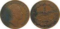 SWEDEN 2/3 SKILLING Oscar I. (1844-1859) -
