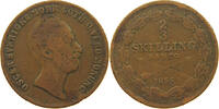 SWEDEN 2/3 SKILLING Oscar I. (1844-1859) -