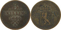 NORWAY 3 SKILLING Karl XV. (1859-1872) -