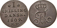 DENMARK SKILLING Frederik VI. 1808-1839. -