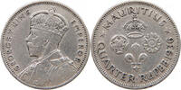 MAURITIUS 1/4 RUPEE George V. (1910-1936) -