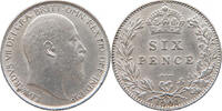 GREAT BRITAIN SIXPENCE Edward VII. (1901 - 1910) -