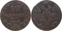 POLAND 10 GROSZY Nikolaus I. (1825-1855) -