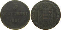 ITALY STATES TUSCANY 3 QUATTRINI 1827 S