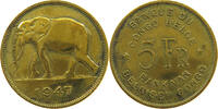 BELGIAN CONGO 5 FRANCS LEOPOLD III. (1934-1951) -