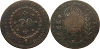 20 REIS OVER 40 REIS 1824 R BRAZIL JOAO VI. 1816–1826 S