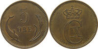 DENMARK 5 ÖRE Christian IX. (1863-1906) RARE -