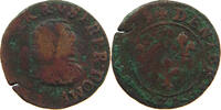 FRANCE DOMBES DENIER TOURNOIS Gaston d'Orléans (1627 - 1650) -