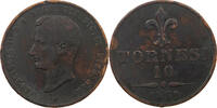ITALY STATES SICILY 10 TORNESI Francesco II. 1859-1869 -