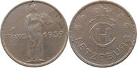 LUXEMBOURG FRANC Charlotte (1919-1964) SATIRICALY ENGRAVED -