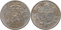 NETHERLANDS EAST INDIES 1/4 GULDEN Wilhelmina 1890-1948 -