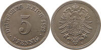 5 PFENNIG 1875 C KAISERREICH  VZ